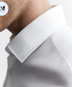 Non-Iron White Twill Slim Fit Single Cuff Classic Collar Shirt