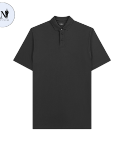 Black Pique Egyptian Cotton Polo