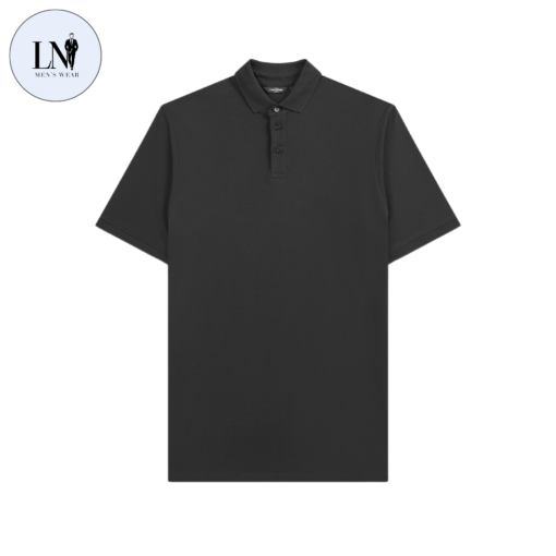 Black Pique Egyptian Cotton Polo