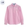 Pink Regular Fit Long Sleeve Oxford 100% Cotton Shirt